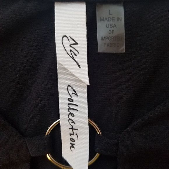 3 for $18 NY Collection Black‎ Top Size L - Picture 4 of 5